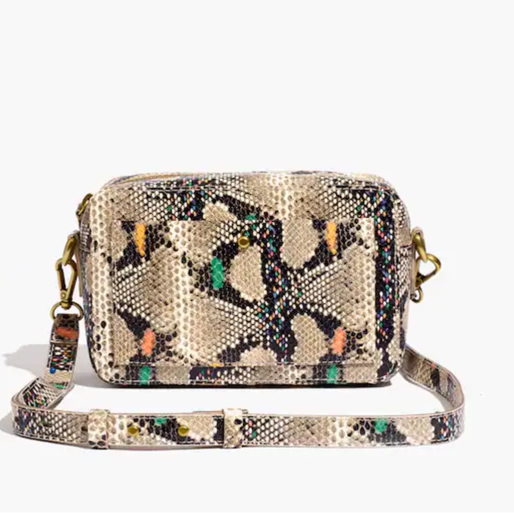 Madewell The Transport Camera Bag Snake Skin Leather Crossbody J Crew Handbag